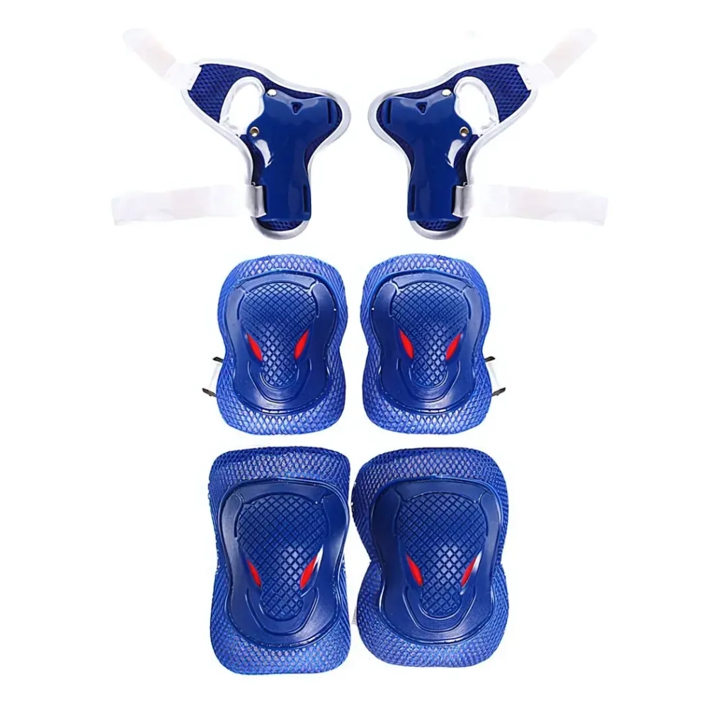Защита комплект универсальный KL-228 (колени,локоть,кисть,7-12 лет) цв.синий в сумке