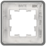 BRITE Рамка 1-местная РУ-1-1-Бр металл титан RE IEK