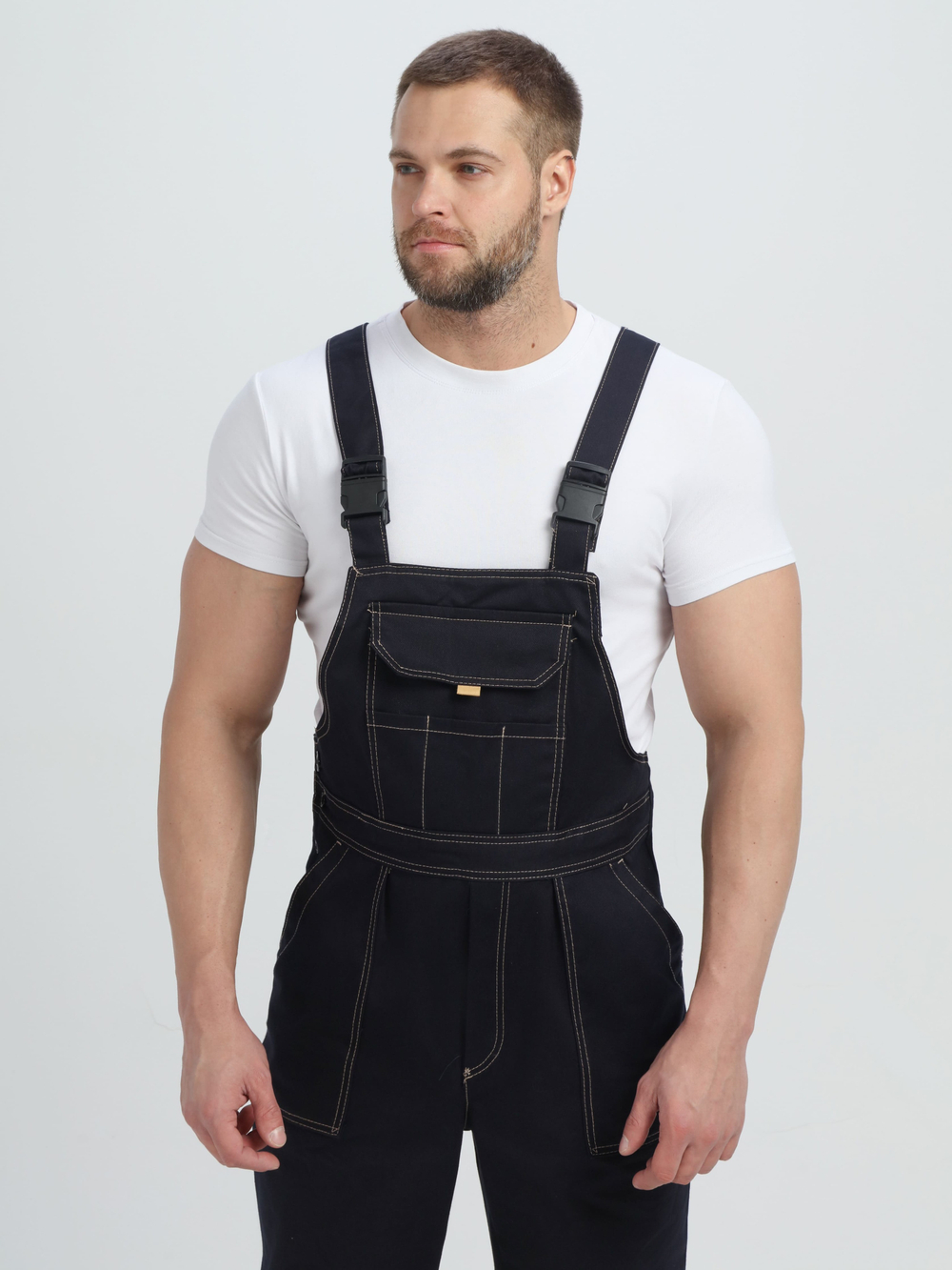 Костюм Троя-2 СОП (тк.Саржа,320) п/к, т.синий/бежевый