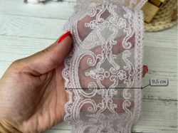 Кружево НА СЕТКЕ лила 9.5см