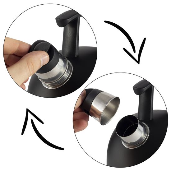 Чайник 1,5 л. из нержавеющей стали со свистком Ofenbach NB-100304 и нейлоновой ручкой