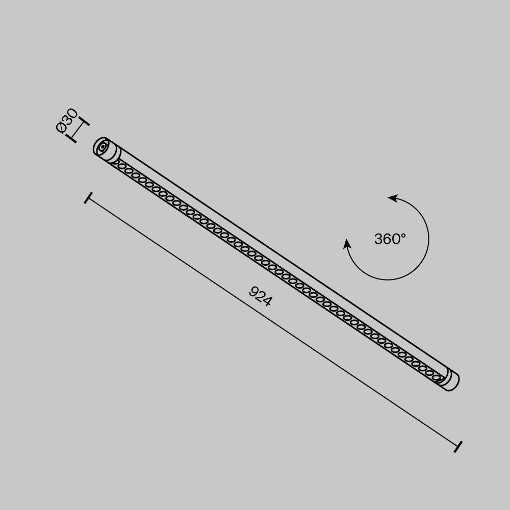 Светильник трековый светодиодный Maytoni Shelf   C149CL-L900-24W3K-B