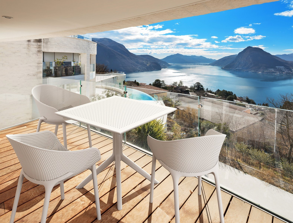 Стол пластиковый, Siesta Contract Sky Table 80, белый