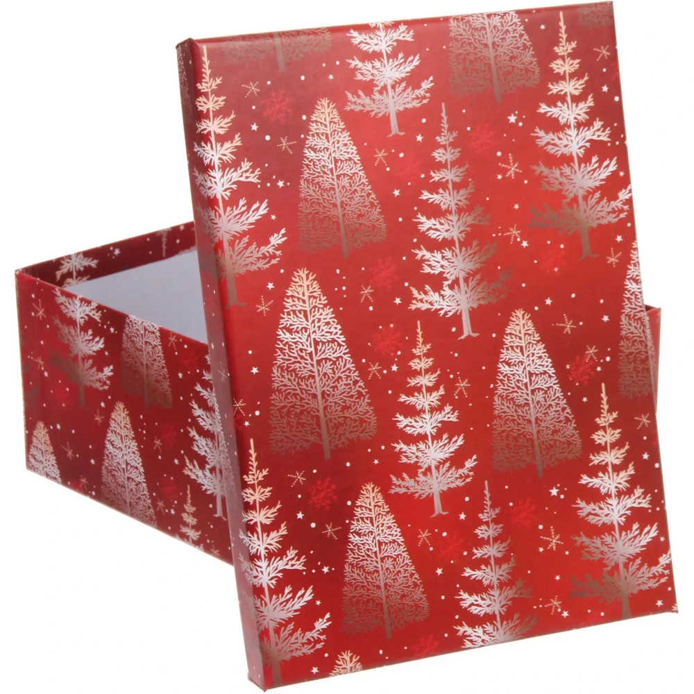 Коробка подарочная «Веселые елочки» 23*16,5*9,5 см