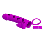 Насадка с закрытой головкой и виброэлементом для клиторального массажа (Цвет: лиловый)