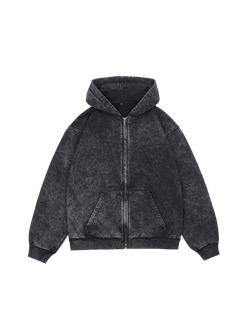 Худи на молнии Garment dyed 380 г