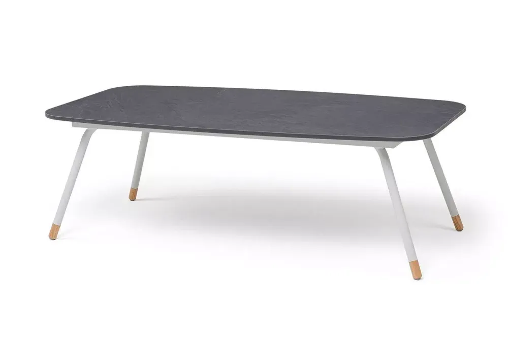 "Верона" журнальный стол из HPL 120х65, H40, каркас светло-серый (RA L7035) муар, цвет столешницы "серый гранит"