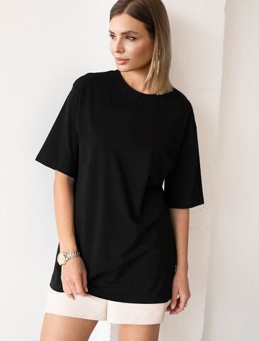 Футболка овер-сайз из премиального хлопка  D49.018 (104937)