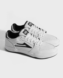 Кеды Lakai Telford Low: White/Black Leather (Q1-26)