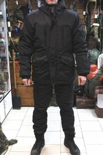 Костюм флисовый Горка черный Rip-Stop (демисезонный)