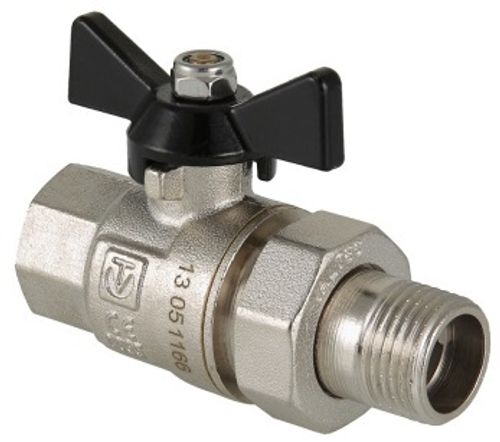 Кран шаровой Valtec Perfect 1/2" ВР/НР с полусгоном ручка-бабочка (арт. VT.327.N.04)