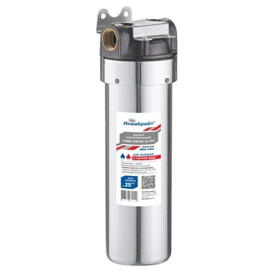 Фильтр нерж с ПЛАС. крышкой слим-10 3/4  АКВАБРАЙТ  (12/1шт)