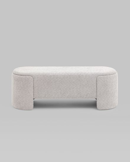 Банкетка Taks букле светло-серый