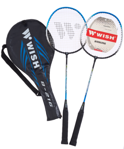 Набор для бадминтона Steeltec 216, 2 ракетки, синий