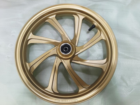 44650-K97-T00ZB. WHEEL SUB ASSY., FR. Gold color. Honda PCX