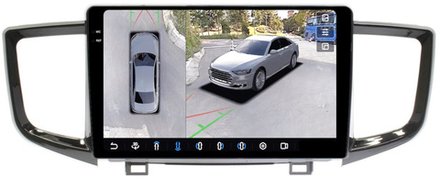 Магнитола для Honda Pilot 3 2015-2023 - FarCar BX1249M-360 монитор 10.36" 2K QLED на Android 13, 6Гб+128Гб, CarPlay, 4G SIM-слот, 4 камеры в комплекте