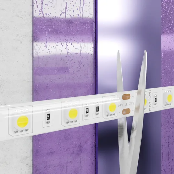Светодиодная лента 24В 5050 14,4Вт/м 6000K 5м IP65 Led Strip 10173
