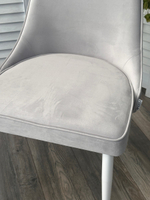 Стул М-City DISAUR Непал (Nepal-P) Светло-серый Bm-4, Велюр, Белый каркас