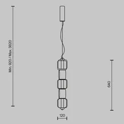 Подвесной светильник Maytoni MOD381PL-L30B3K