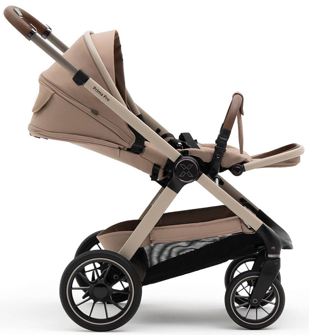 Коляска Agex Prima Pro 3 в 1 с автокреслом i-Team Black APP232 Beige (Бежевый)