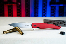 Нож складной Kizlyar Supreme HUSSAR VG-10 (Cryo) SW G10-RH (Stonewash, G10 Red Handle)