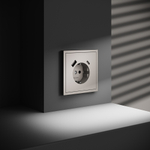 Розетка встраиваемая VOLTUM S70 с заземлением и защитными шторками, 16А, с USB, A+С, (кашемир)