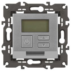 14-4111-03 ЭРА Терморегулятор универс. 230В-Imax16А, IP20, Эра Elegance, алюминий