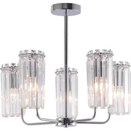 Люстра Rivoli   1063-305 5хЕ14 40 Вт хрусталь