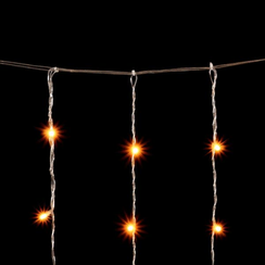 Светодиодный занавес 2*2 м., 400 желтых LED ламп, облегченный, прозрачный провод ПВХ, LTC (PCL400NOT-10-2Y)