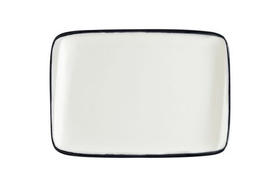 Блюдо прямоуг. 230*160 мм. Линеа Черный, форма Мув Bonna /1/12/1128/