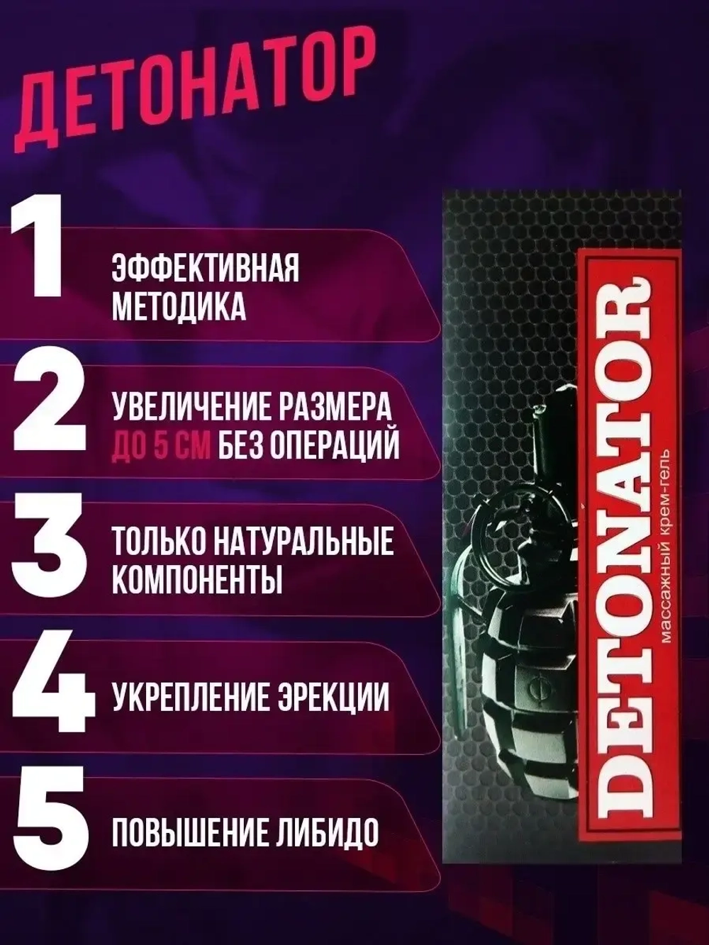 Гель-лубрикант "Детонатор", 50мл.