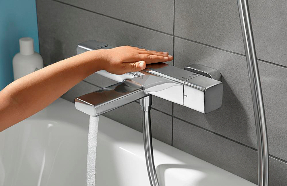 Смеситель для ванны Hansgrohe Ecostat E 15774000 с термостатом хром