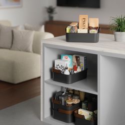 Органайзер Bellwood, 37х27 см, черный/орех