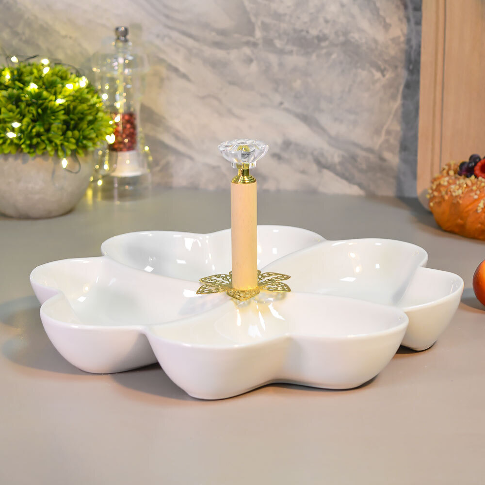 Менажница 4-х секционная 25см ZD20202