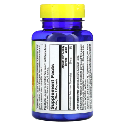 Nature's Life, калий, 99 мг, 250 таблеток