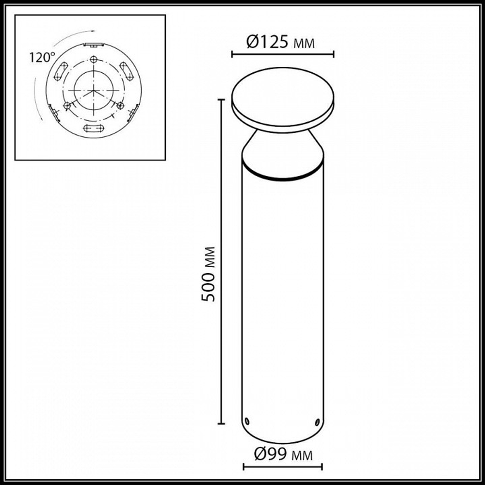 Наземный низкий светильник Odeon Light NATURE 7119/12GL