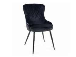 Стул SIGNAL LOTUS Velvet Bluvel 19 черный/черный