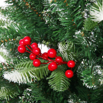 Ёлка «Маскарад» 120 см, ПВХ+резина с шишками, ягодами и снегом (224 ветки)