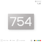 Номер на дверь 754, табличка на дверь для офиса, квартиры, кабинета, аудитории, склада, серая 120х70 мм, Айдентика Технолоджи