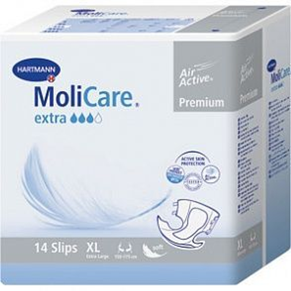 MoliCare Premium extra soft - Моликар Премиум экстра софт - Воздухопроницаемые подгузники: размер XL  14 шт.