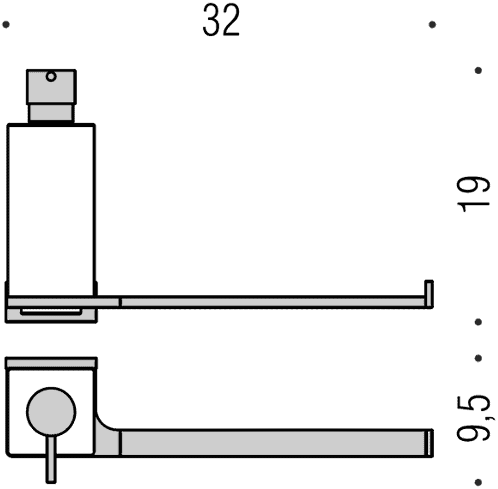 Полотенцедержатель с диспенсером Colombo Look B1674, хром схема