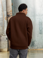 Толстовка мужская с зип-воротником "Samara" коричневый