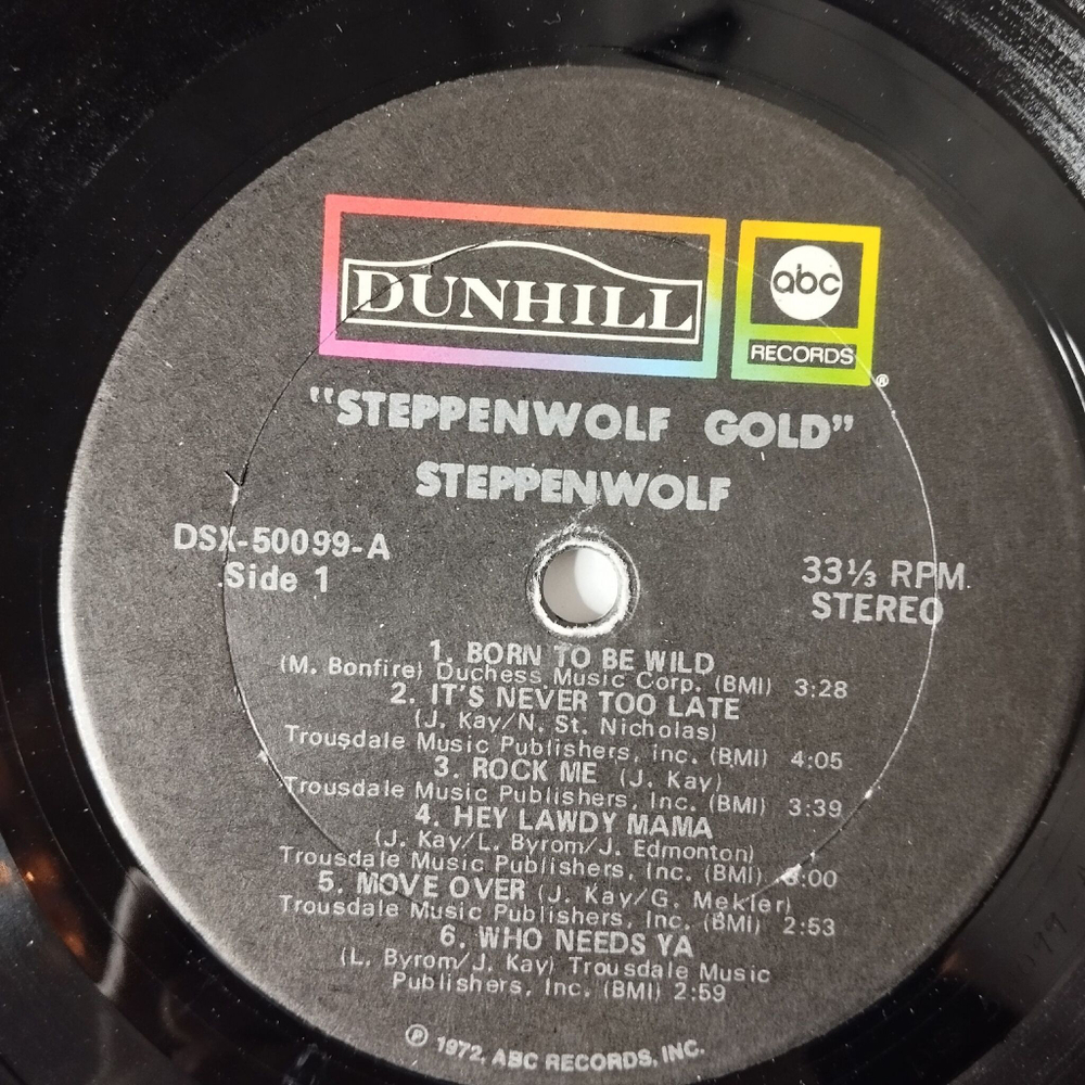 Винтажная виниловая пластинка LP Steppenwolf Gold (Their Great Hits) (USA 1972)