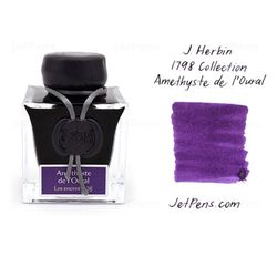 Чернила во флаконе Herbin Prestige 1798 50 мл Amethyste de l'Oural фиолетовые с серебряными блестками (15579JT) 3