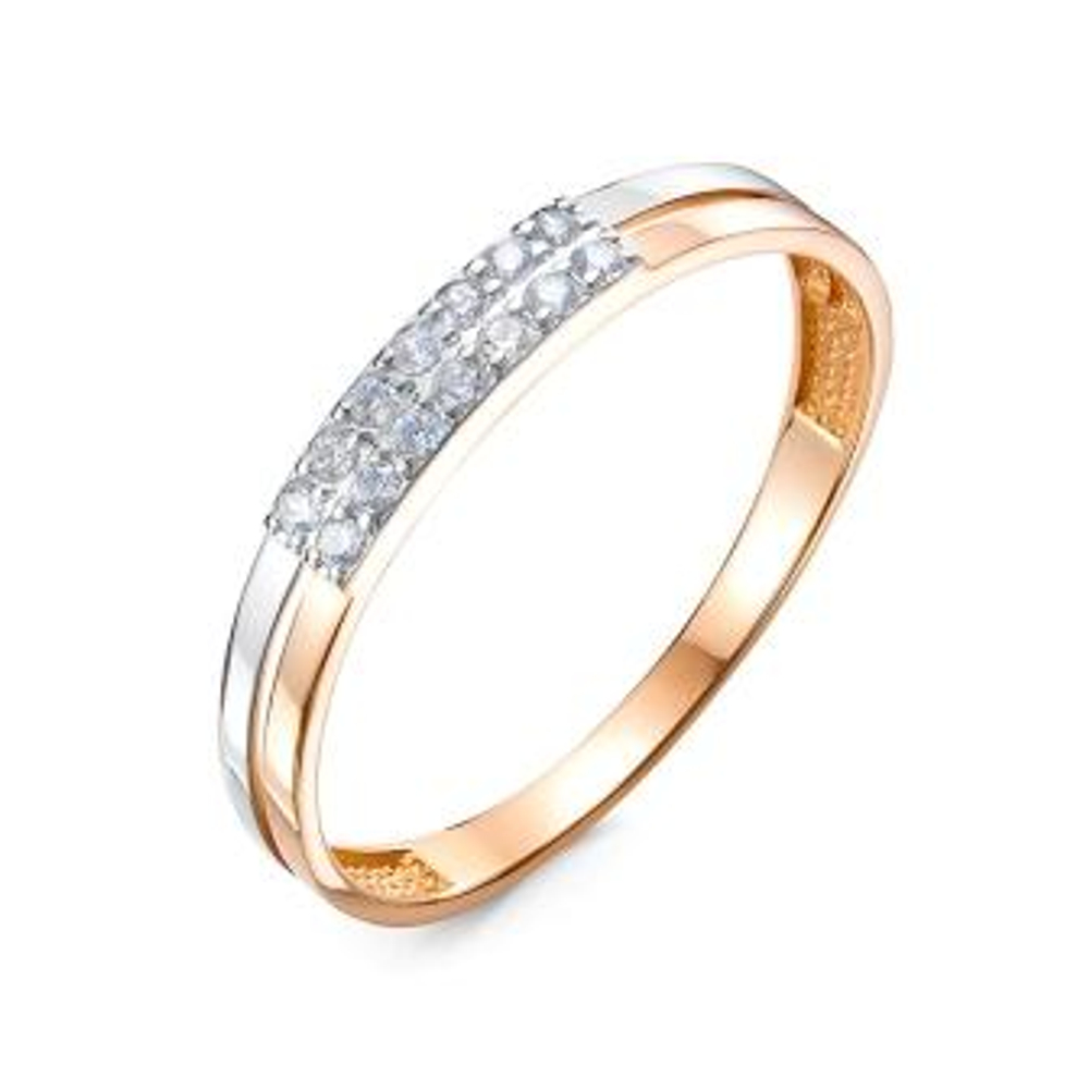 Кольцо из золота с фианитами