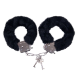 Наручники с чёрной опушкой ToyFa Basic 951031