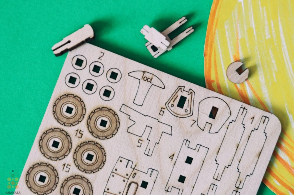 Бронетранспортёр Unit armor от UNIWOOD - Деревянный конструктор, сборная модель, 3D пазл