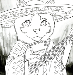 100 Cats. Coloring Book