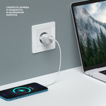 Сетевое зарядное устройство для телефона 20Вт GaN Type-C, синий