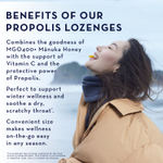 Manuka Health, Леденцы с медом Manuka, прополис, MGO 400+, 15 леденцов